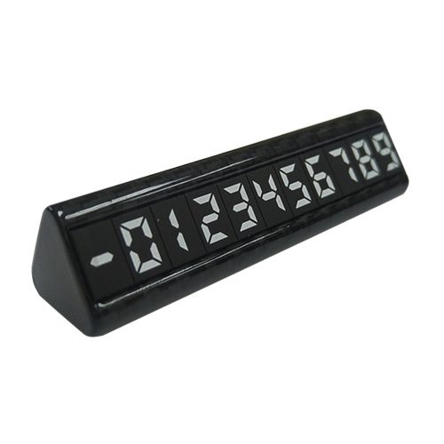 Carbon Fiber Phone Number Plate (Polish Black) 停車電話號碼牌