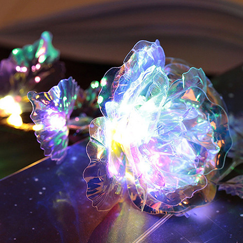 Aurora Rose with LED (switch button) 幻影花