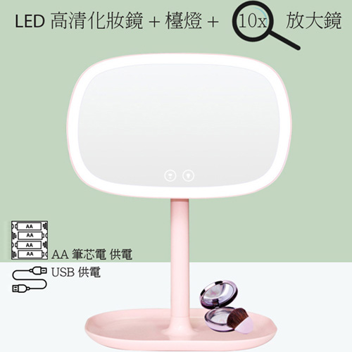 LED Make Up Mirror Lamp with a round 10x Mirror 化妝燈鏡