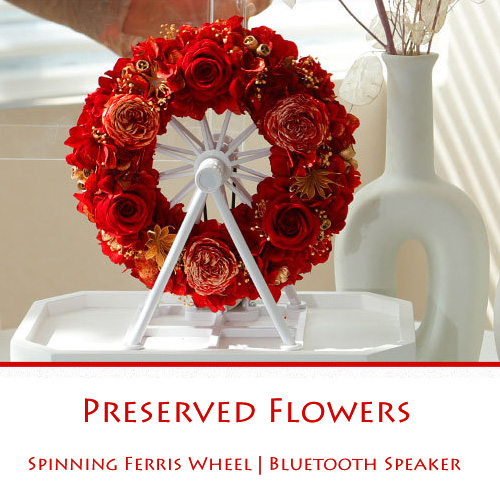 Preserved-Flower-Ferris-Wheel-Bluetooth-Speaker-Rolling-8