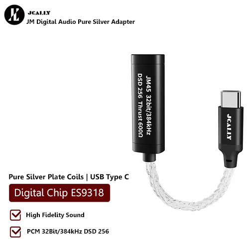 USB-Type-C-To-Earphone-Jack-ESS9318-DSD256-Silver-Audio-Cable-1