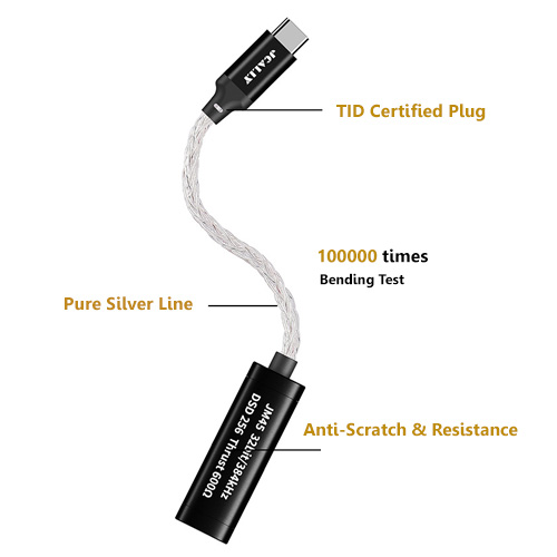 USB-Type-C-To-Earphone-Jack-ESS9318-DSD256-Silver-Audio-Cable-9b
