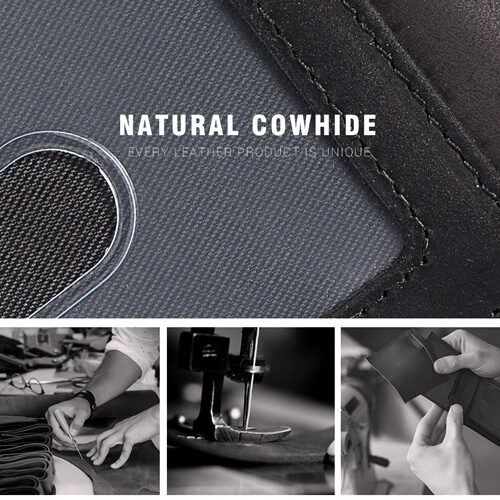 AirTag-RFID-Blocking-Leather- Minimalist-Wallet-Money-Clip-9b