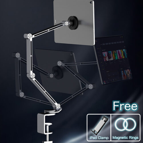 Aluminum Alloy Adjustable Magnetic Arm Stand for iPad and Tablet PCs 手機平板磁吸支臂架