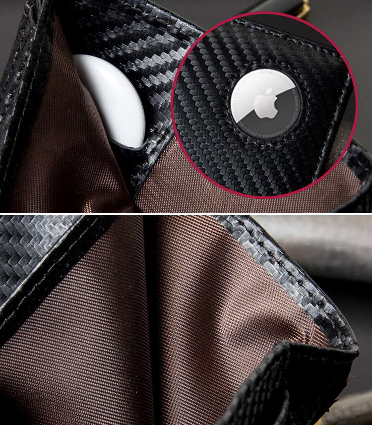 Premium RFID Blocking Leather Wallet for AirTag - Image 11